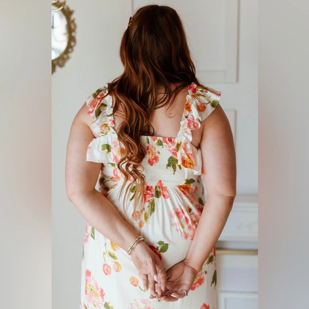 Worn Once - Sugarlips Curve Magdalena Midi Dress in Pink & W… - Picture 13 of 16